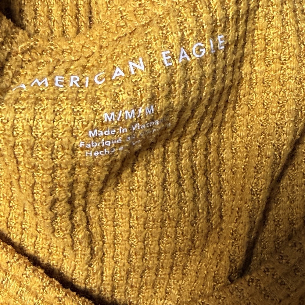 Lot 4 American Eagle V Neck Waffle Knit Long Sleeve Oversized Sweater Tops Med - Picture 7 of 9